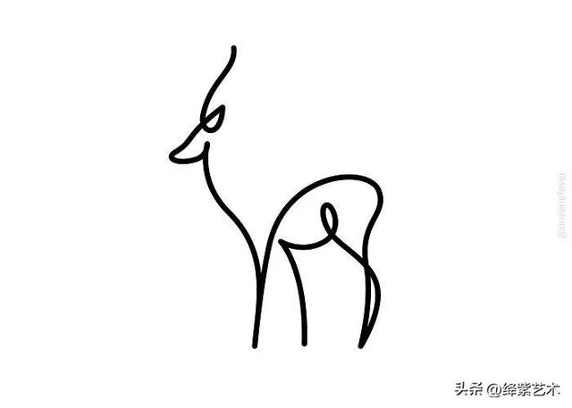 精炼至极！只用一笔画出来的动物，看得人舒适极了