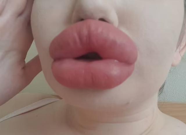 妹子丰唇27次，香肠嘴已经不足以形容了！疯狂到一天打6针